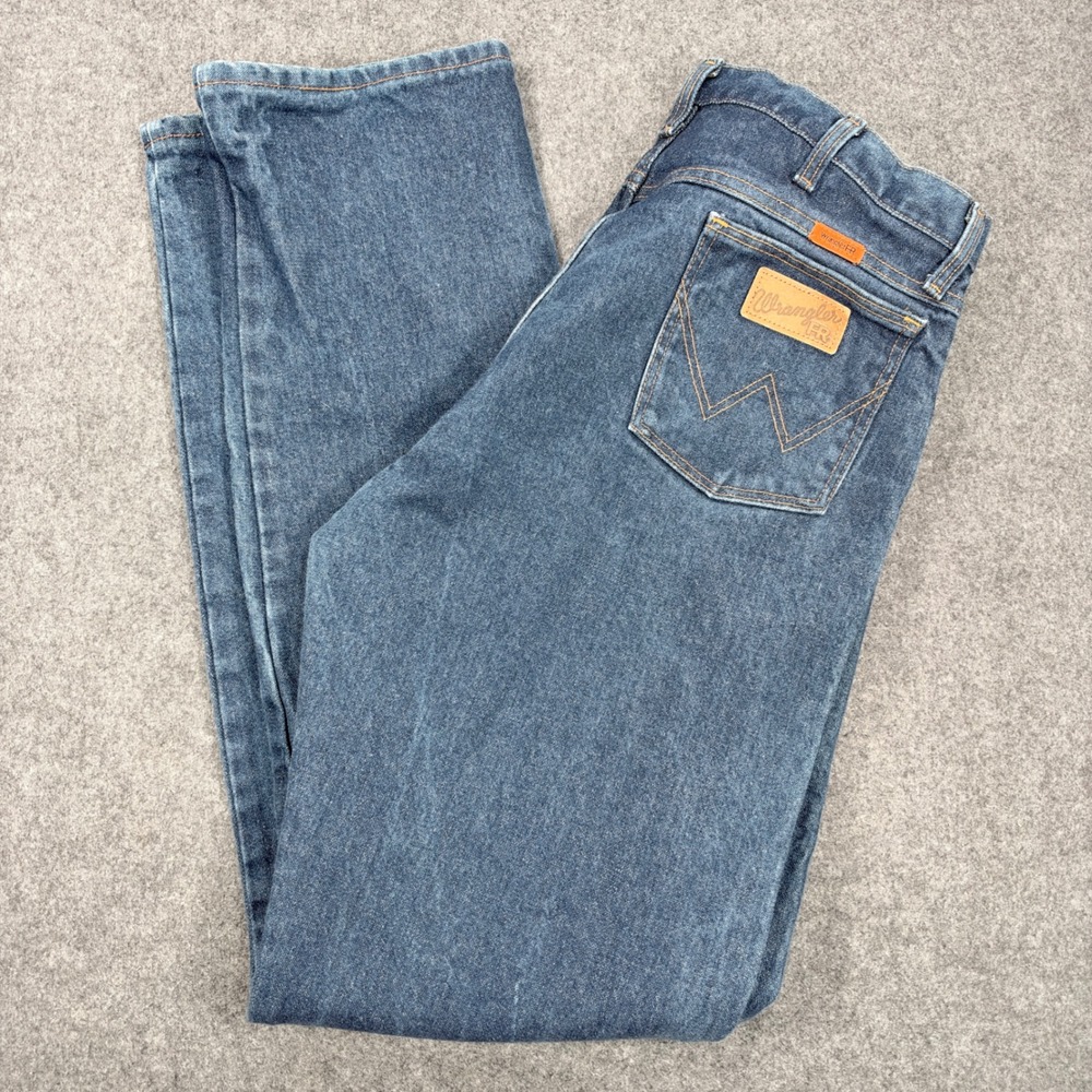 Wrangler FR Flame Resistant Straight Leg Jeans Blue Denim 36x36 FR13MWZ